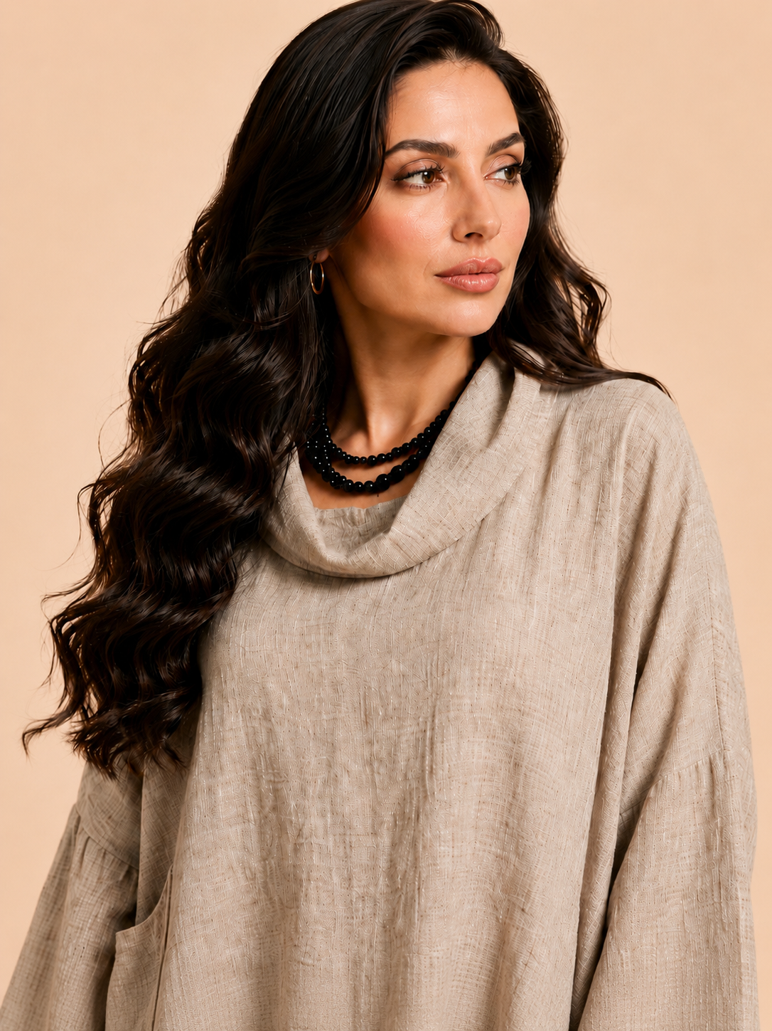 Linen beige top