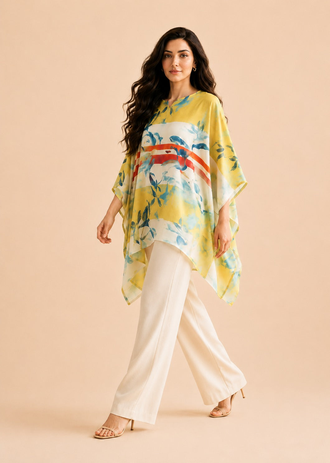 floral poncho
