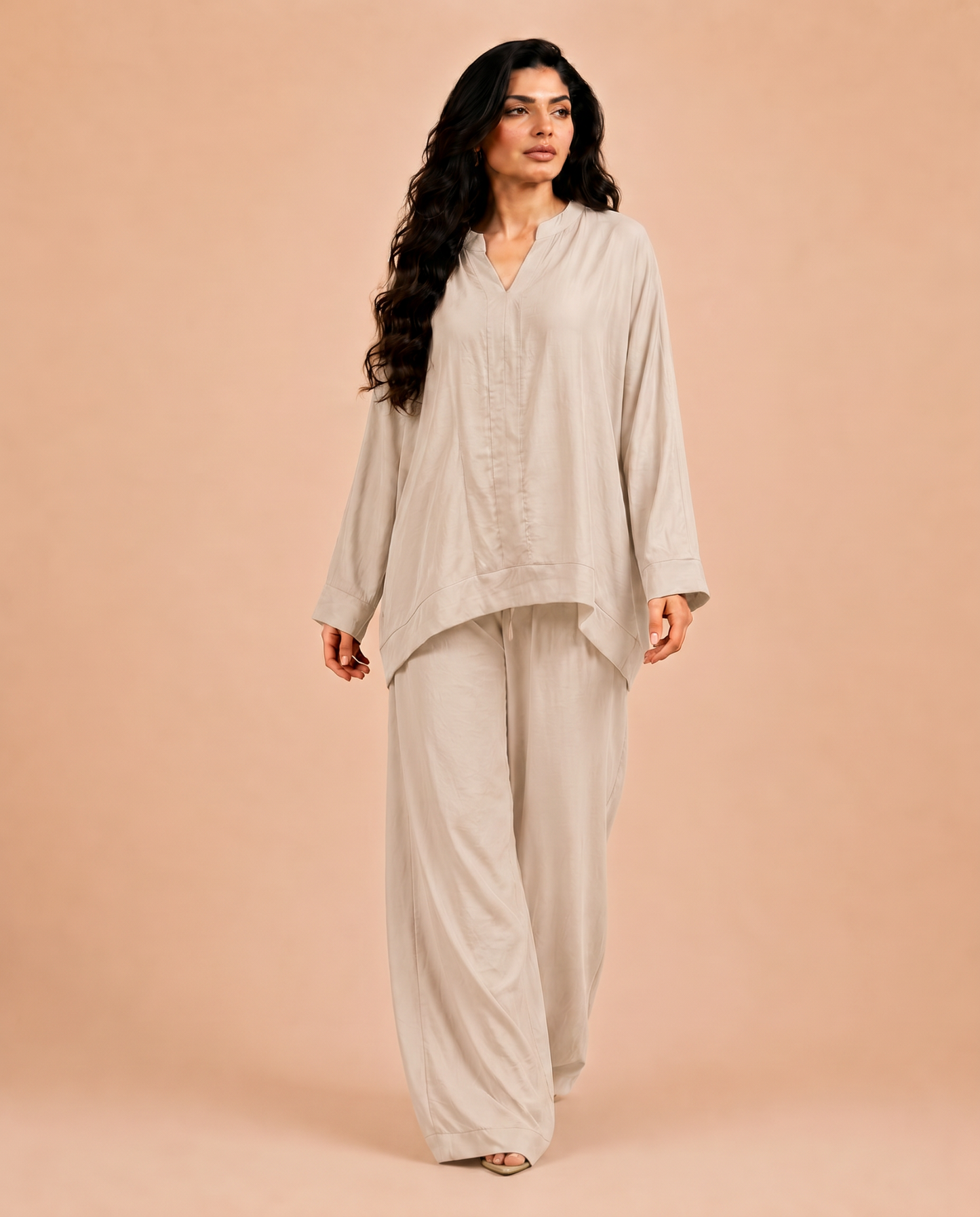 Washed silk set