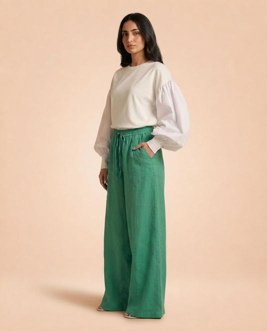 Green linen