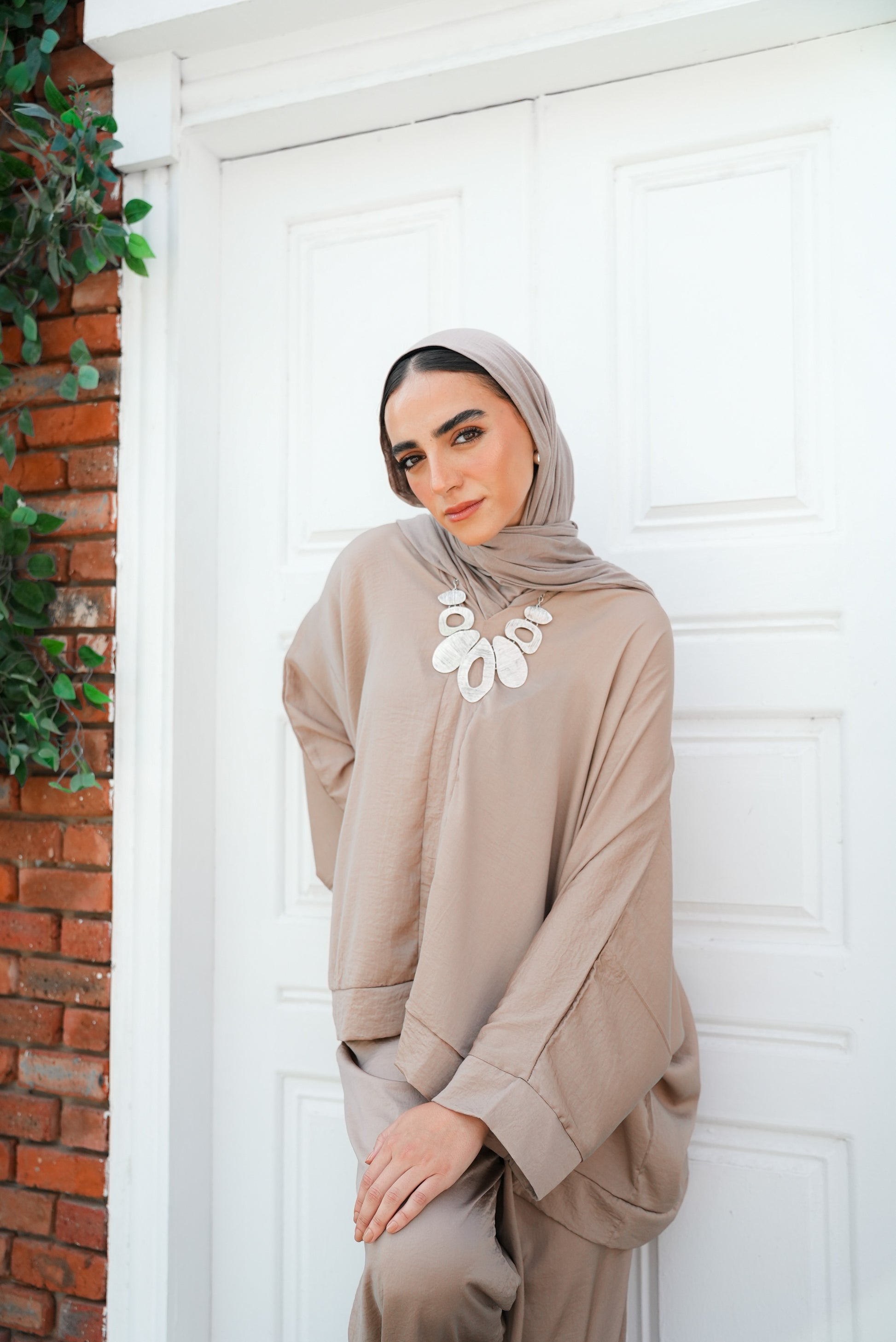 silk beige set