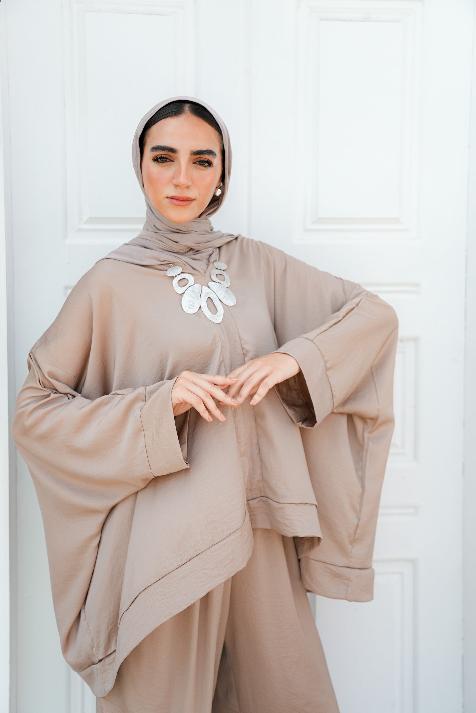 silk beige set