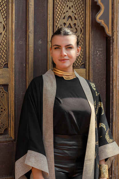 Velvet Crescent Linen Kaftan