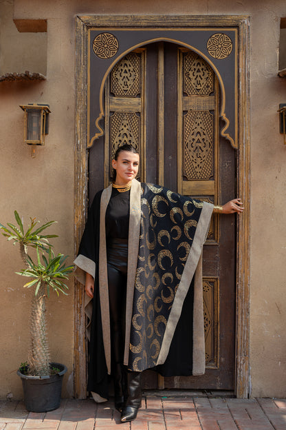 Velvet Crescent Linen Kaftan