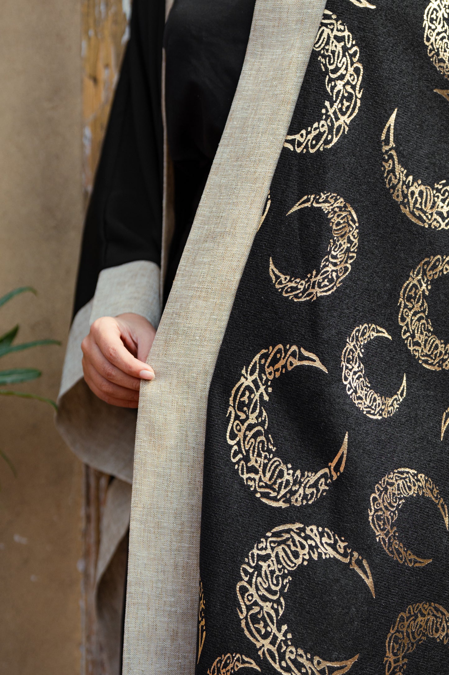 Velvet Crescent Linen Kaftan