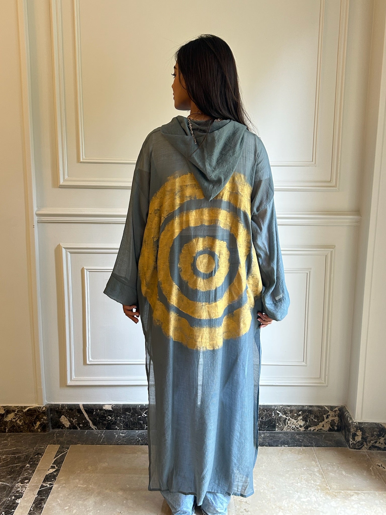 grey kimono