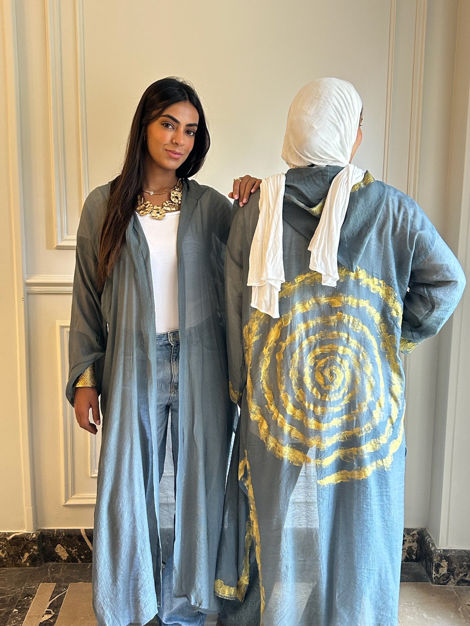 grey kimono