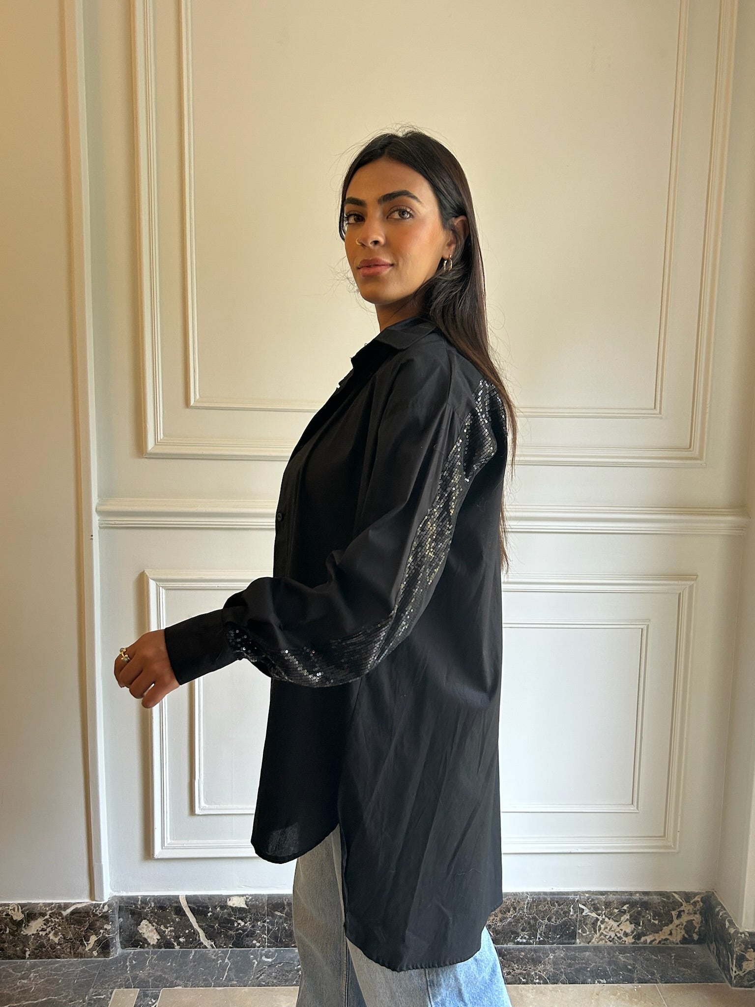 black shirt