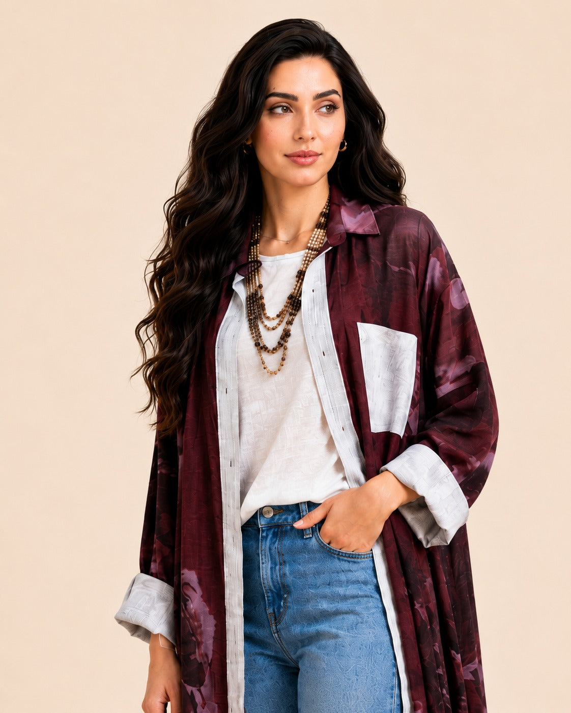 Burgandy Chemise dress
