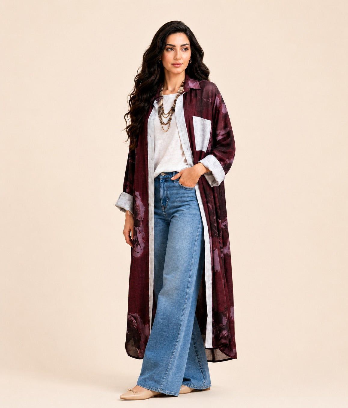 Burgandy Chemise dress
