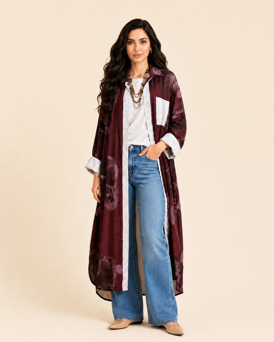Burgandy Chemise dress