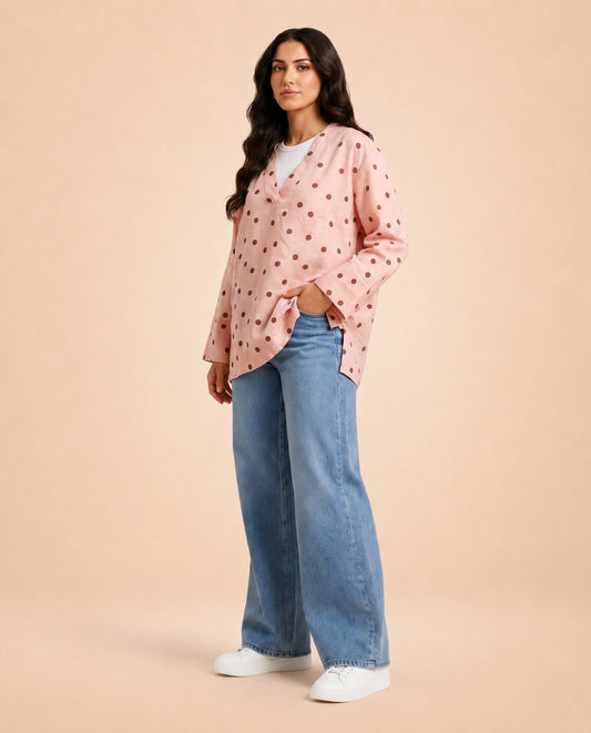 Pink polka