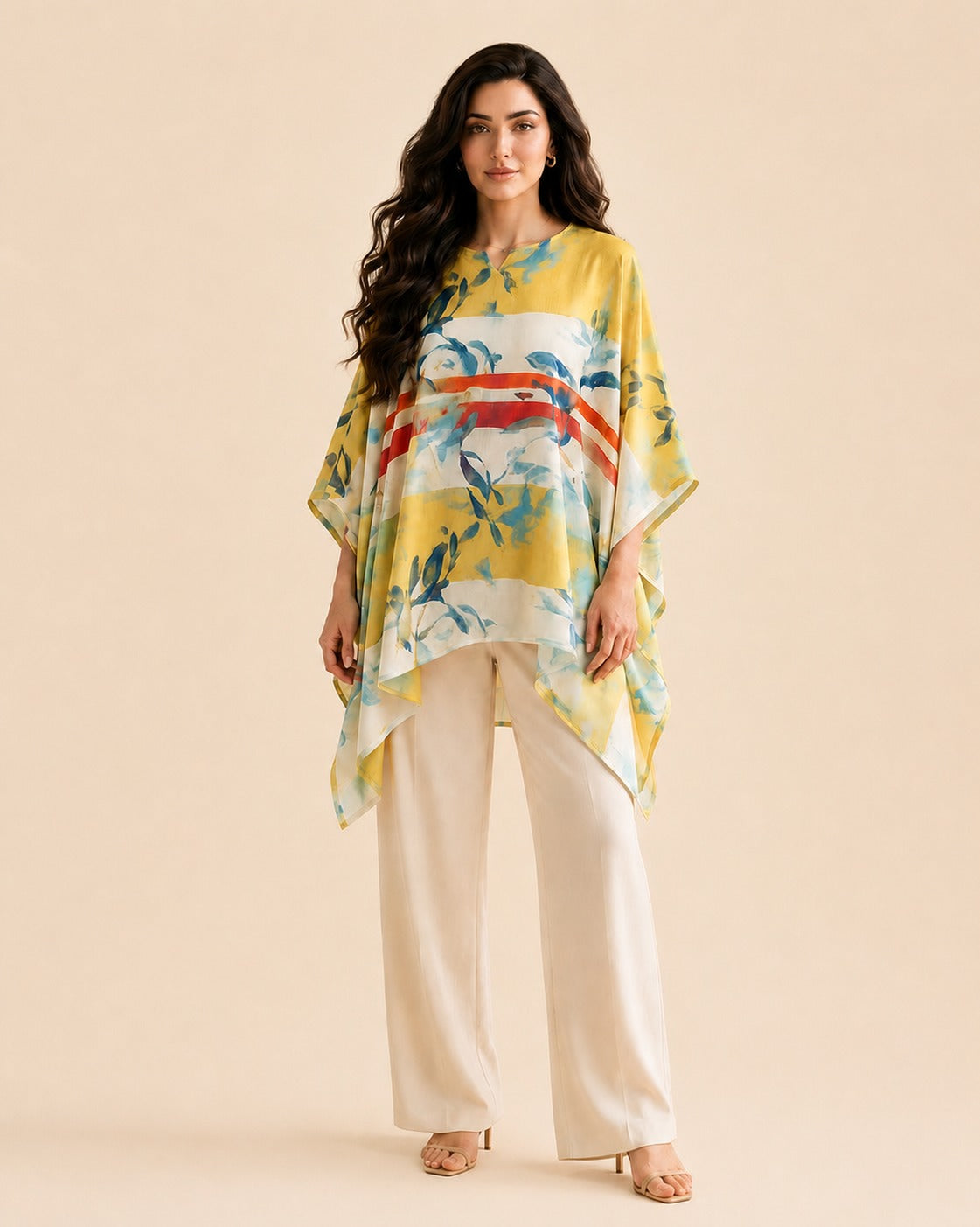 floral poncho