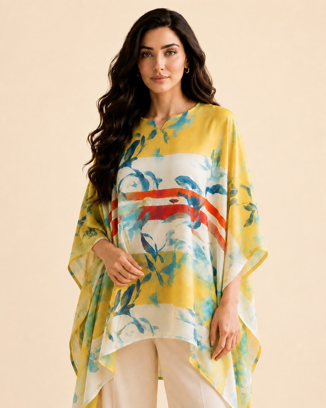 floral poncho