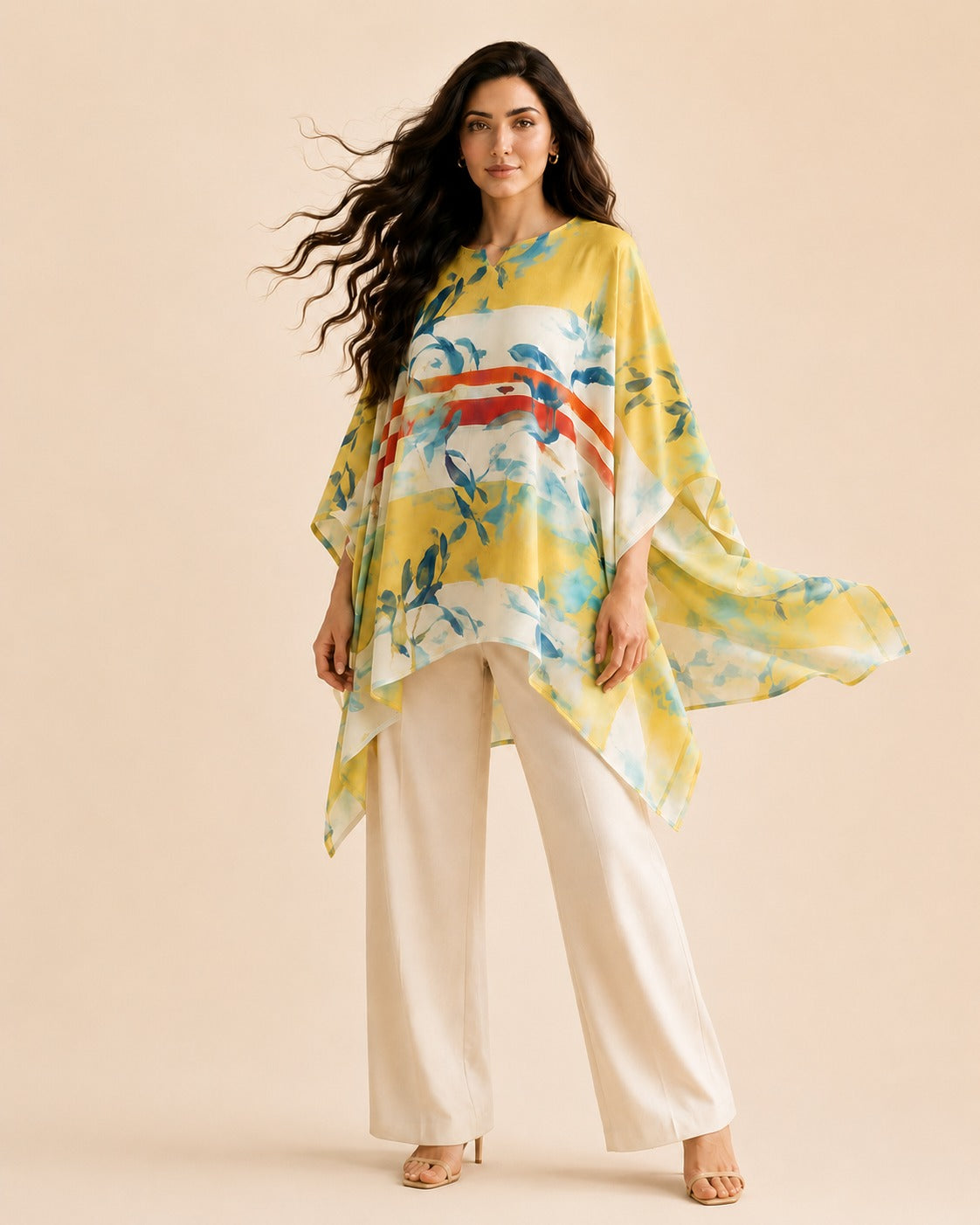 floral poncho