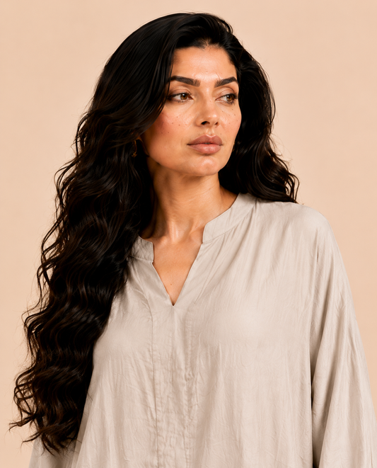 Washed silk beige
