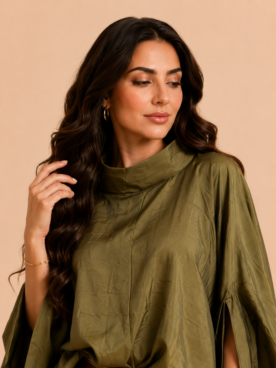 Crushed taffeta (olive)