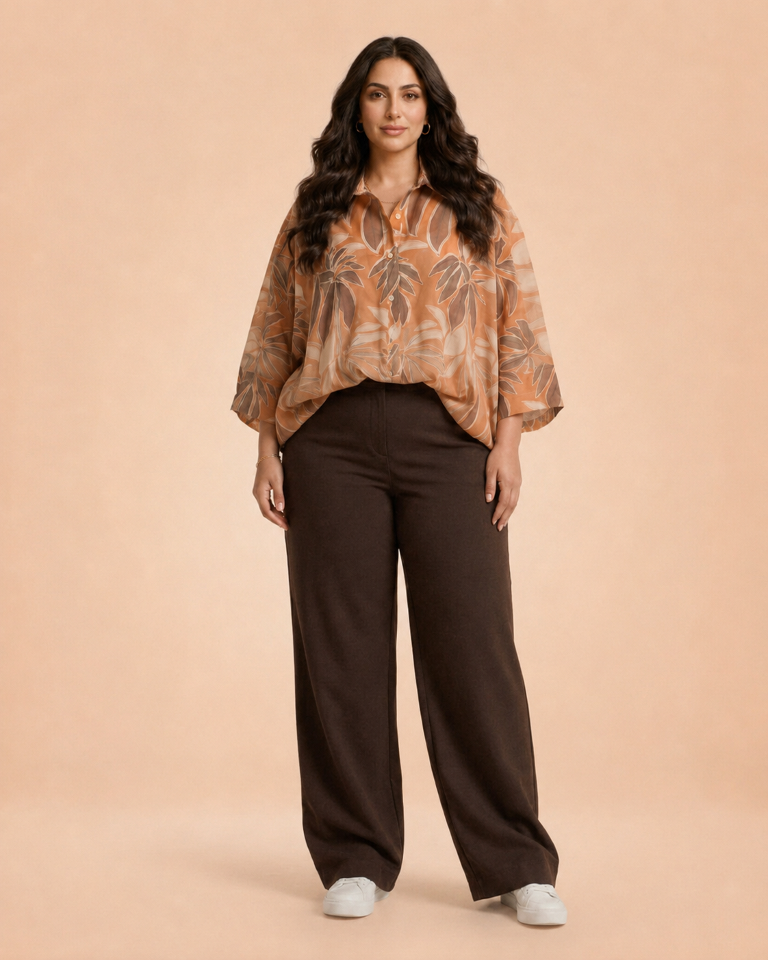 Leaf Blouse(orange)xl/xxl