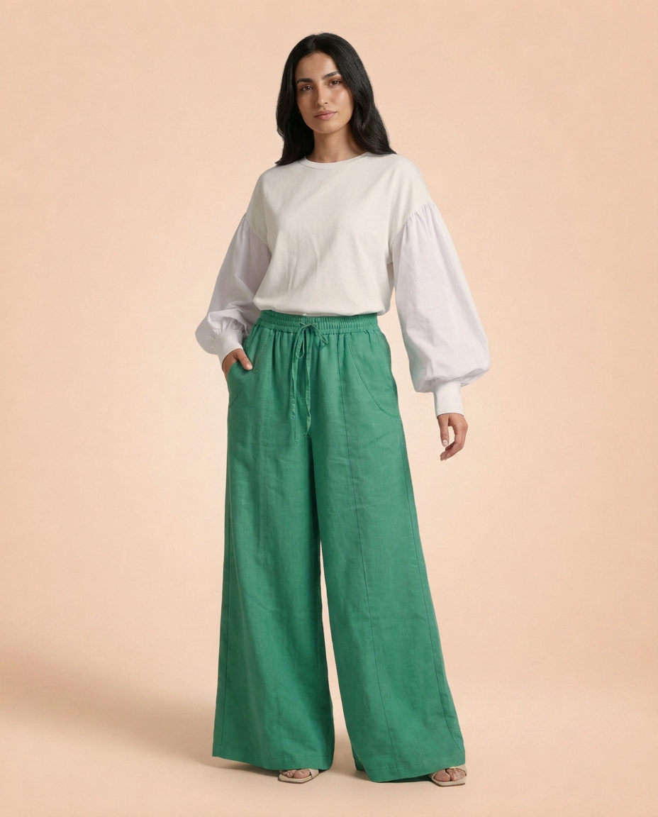 Green linen