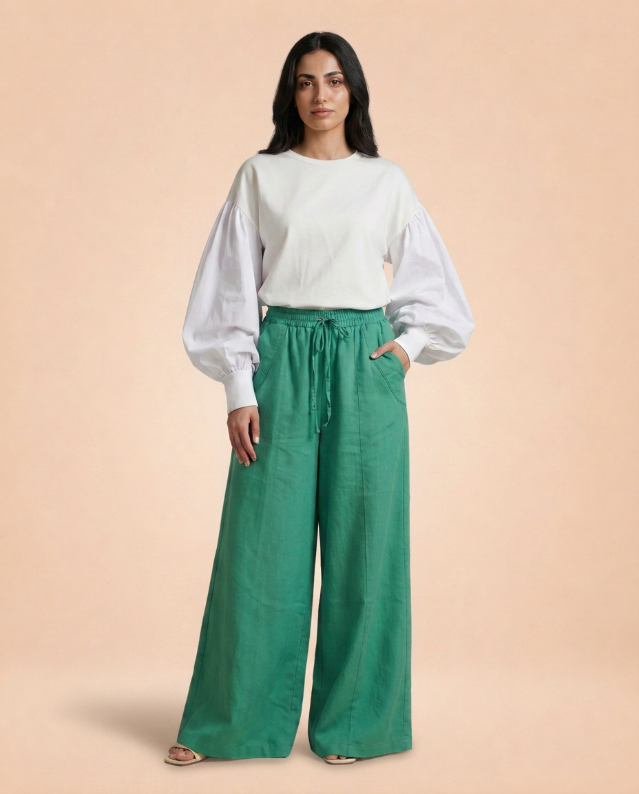 Green linen