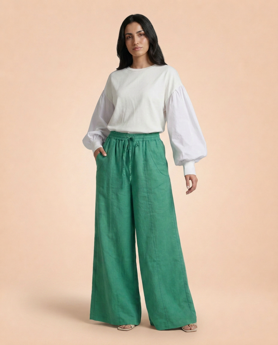 Green linen